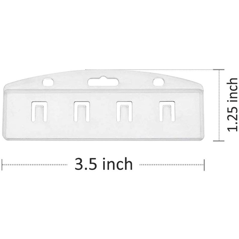 1 бр. Хоризонтална половина щипка за карти Тип държач за бадж с име за Swipe Pass Аксесоари за работна карта Калъф Калъф ID Tag Държач за щипка за значка