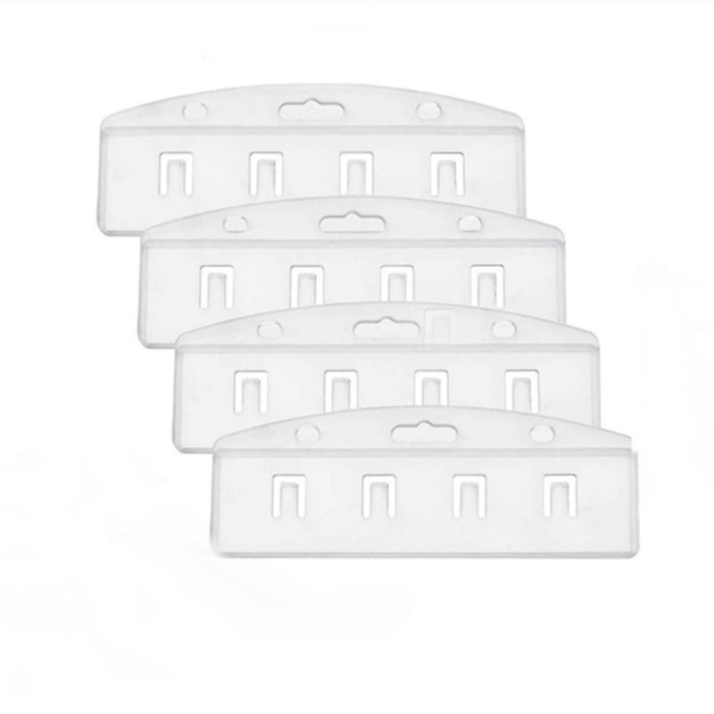 1 бр. Хоризонтална половина щипка за карти Тип държач за бадж с име за Swipe Pass Аксесоари за работна карта Калъф Калъф ID Tag Държач за щипка за значка