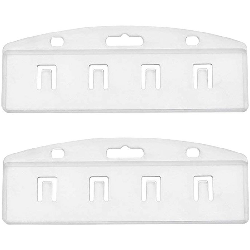 1 бр. Хоризонтална половина щипка за карти Тип държач за бадж с име за Swipe Pass Аксесоари за работна карта Калъф Калъф ID Tag Държач за щипка за значка