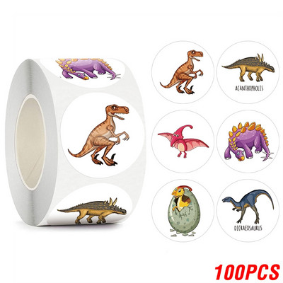 100–500 vnt. Vaikiški animacinių filmų lipdukai Mažų dinozaurų raštai Vaikams Kanceliarinės prekės Mokyklos reikmenys Mokytojo reikmenys Atlygio lipdukai