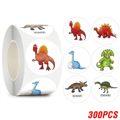 100–500 vnt. Vaikiški animacinių filmų lipdukai Mažų dinozaurų raštai Vaikams Kanceliarinės prekės Mokyklos reikmenys Mokytojo reikmenys Atlygio lipdukai