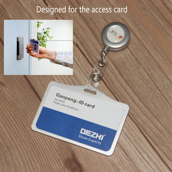 Макара с метална значка DEZHI за карта за достъп, прибираща се верига за работна карта, макара за притежател на IC карта за удостоверение