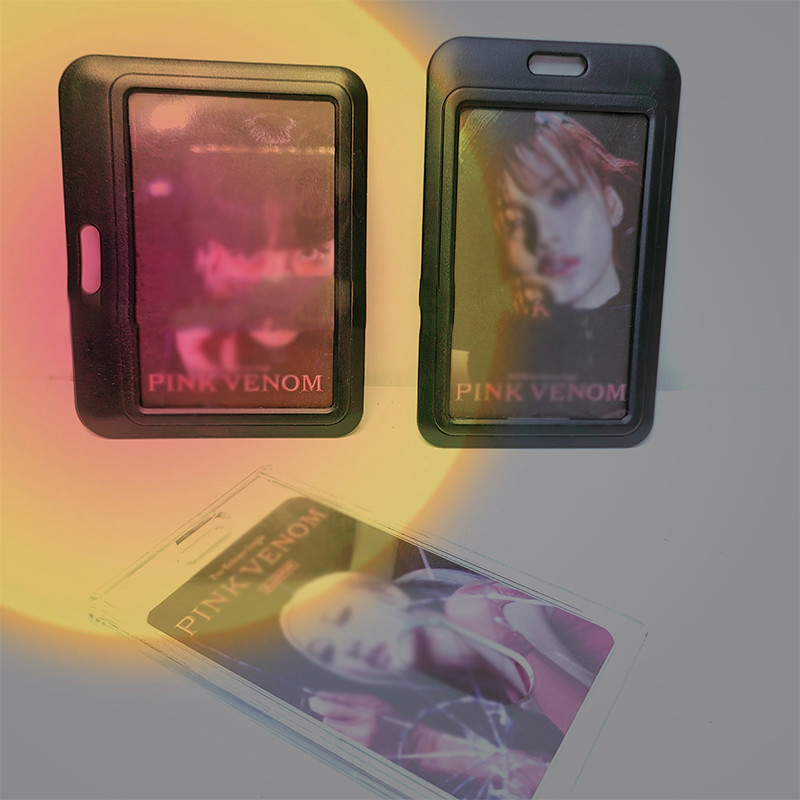 INS Vintage Black Photocard Holder Kpop Photo Sleeve Credit ID Bank Card Photo Display Holder Bus Card Защитен калъф Висулка