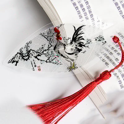 Отметки за четене на листни вени в китайски стил Креативна книга Маркер за страници Канцеларски материали Цветна отметка