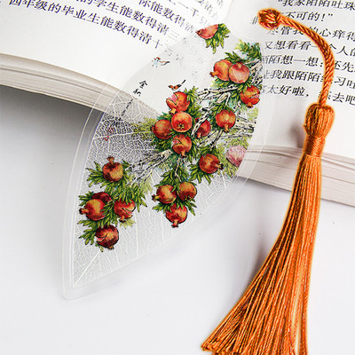 Отметки за четене на листни вени в китайски стил Креативна книга Маркер за страници Канцеларски материали Цветна отметка