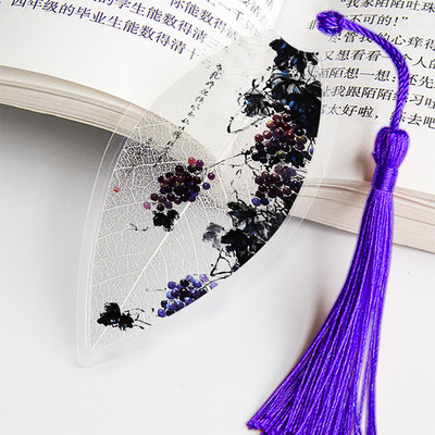 Отметки за четене на листни вени в китайски стил Креативна книга Маркер за страници Канцеларски материали Цветна отметка