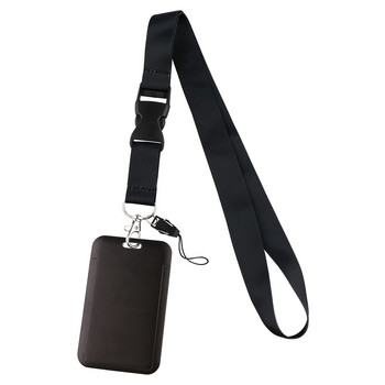 Ransitute R2947 Твърда черна каишка за катарама за каишка за ключове ID Card Gym Phone Каишки USB държач за значка Въже за окачване Лариат Канап