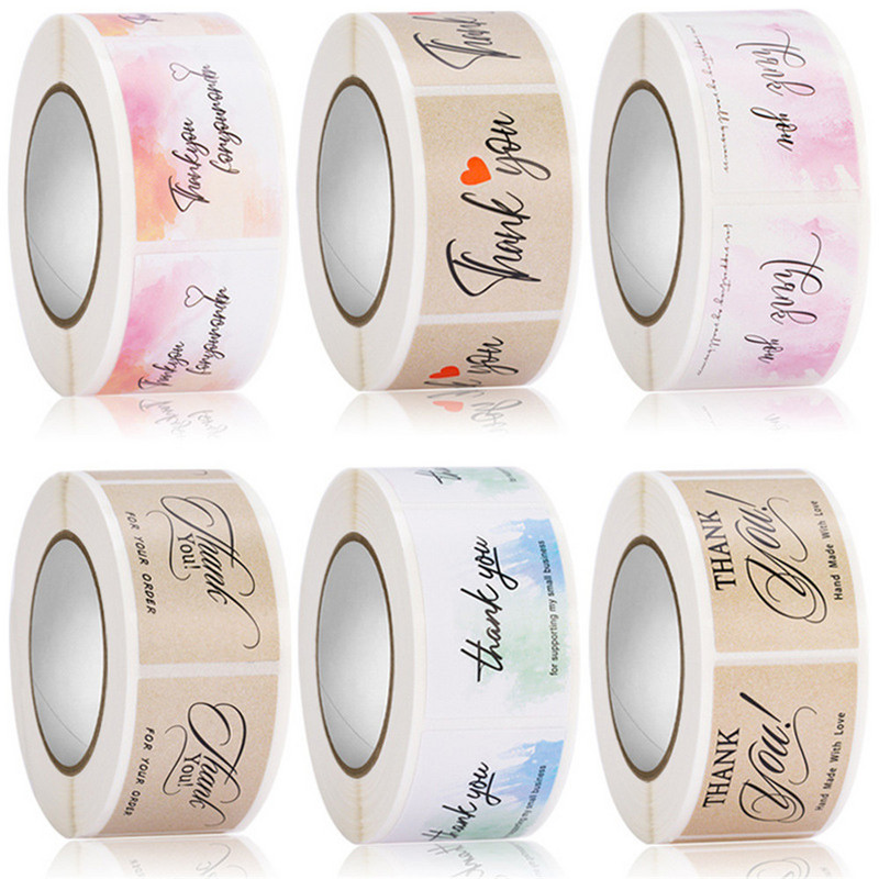 Užsisakykite verslo etikečių pakuotės sandarinimo įvynioklis stačiakampio dekoro dovanų lipdukai lipdukai etiketė 350 vnt / ritinys jums