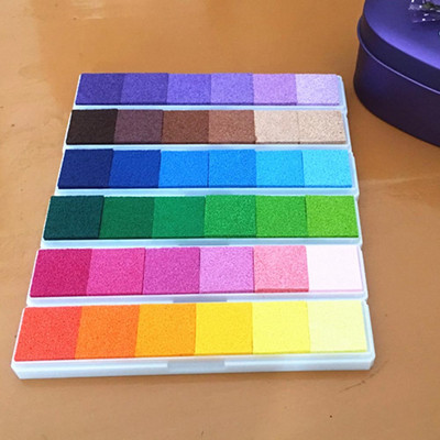 1 ΤΕΜ Παιδικά δακτυλικά αποτυπώματα DIY Scrapbooking Vintage Artcrafts Ink pad Colorful Inkpad Stamps Διακοσμητική σφραγίδα με βάση το λάδι