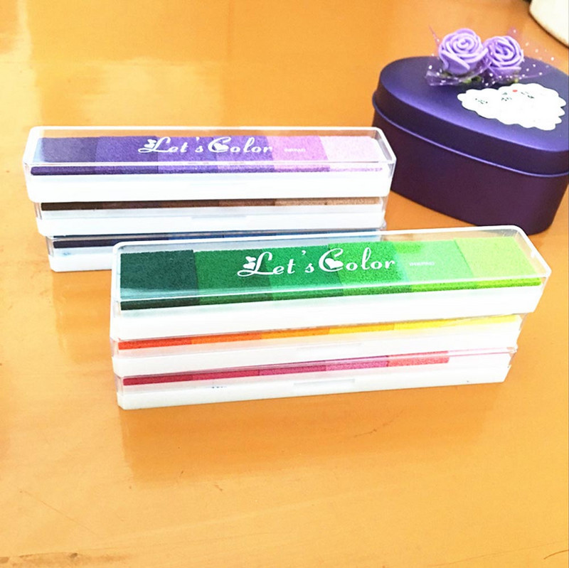 1 vnt Vaikų pirštų atspaudai „Pasidaryk pats“ Scrapbooking Vintage Artcrafts Rašalo pagalvėlė Spalvinga rašalo pagalvėlė Antspaudai Alyvinio pagrindo dekoratyvinis antspaudas