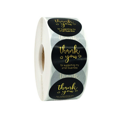 500 tk / rull Roosa Täname, et toetate minu väikeettevõtet Kleebised Sildid Tihendid Suurte tänukleebised | 1,5"