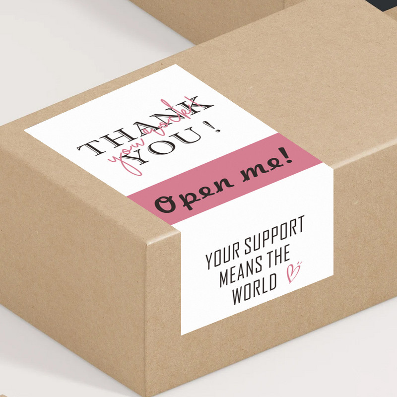 30 бр. Стикери за запечатване на кутия за опаковане Етикет за уплътнение на кутия за печат Дизайн на стикери за опаковка Направи си сам Стикери за кутия 6,5x15 см