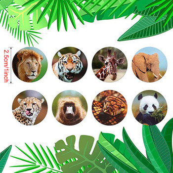 50-500 бр зоопарк Животни карикатура Стикери за деца класически играчки стикер училищен учител награда стикер 8 дизайна модел тигър