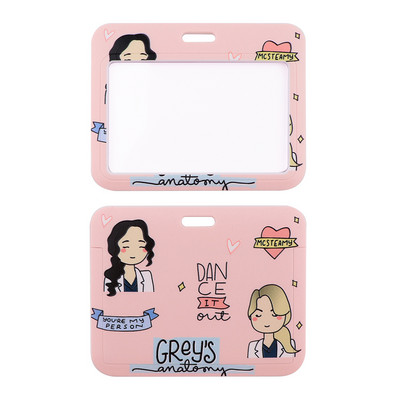 JF1410 Grey`s Anatomy Доктор Медицинска сестра Връзка ID Badge Държач Ключодържател Каишка за врата Връзки ID Badge Държач на карта Ключодържател Каишка за мобилен телефон