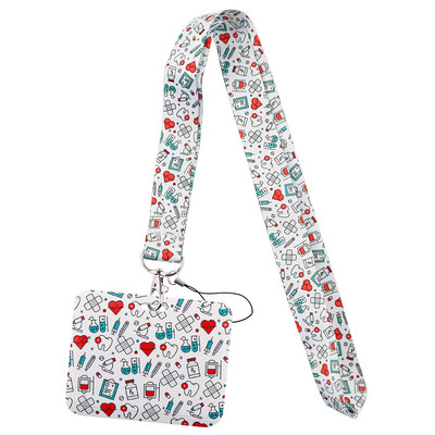 JF1410 Grey`s Anatomy Доктор Медицинска сестра Връзка ID Badge Държач Ключодържател Каишка за врата Връзки ID Badge Държач на карта Ключодържател Каишка за мобилен телефон