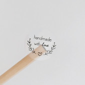 160 бр./лот Кръгла гирлянда Kawaii, ръчно изработена с любов Стикер Етикет Kawaii Scrapbooking Стикери Дневник Направи си сам Бележник Училищни пособия