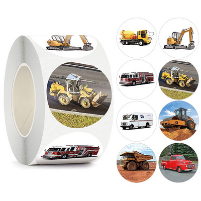 100-500 бр. Благодарствени стикери за превозни средства Сладък анимационен стикер за награда на учителя за такси за линейка за детски етикети за парти за рожден ден