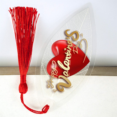 Отметка с пискюл, листна вена, класически китайски стил, празнична отметка за двойка, канцеларски материали, подарък, офис, училище