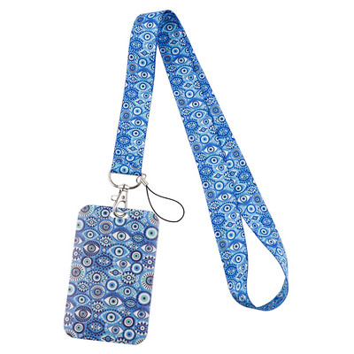 Ransitute R2945 турски Evil Eye ремък за ключове ID Card Gym Phone презрамки USB държач за значка Направи си сам Hang Rope Lariat ремък подаръци