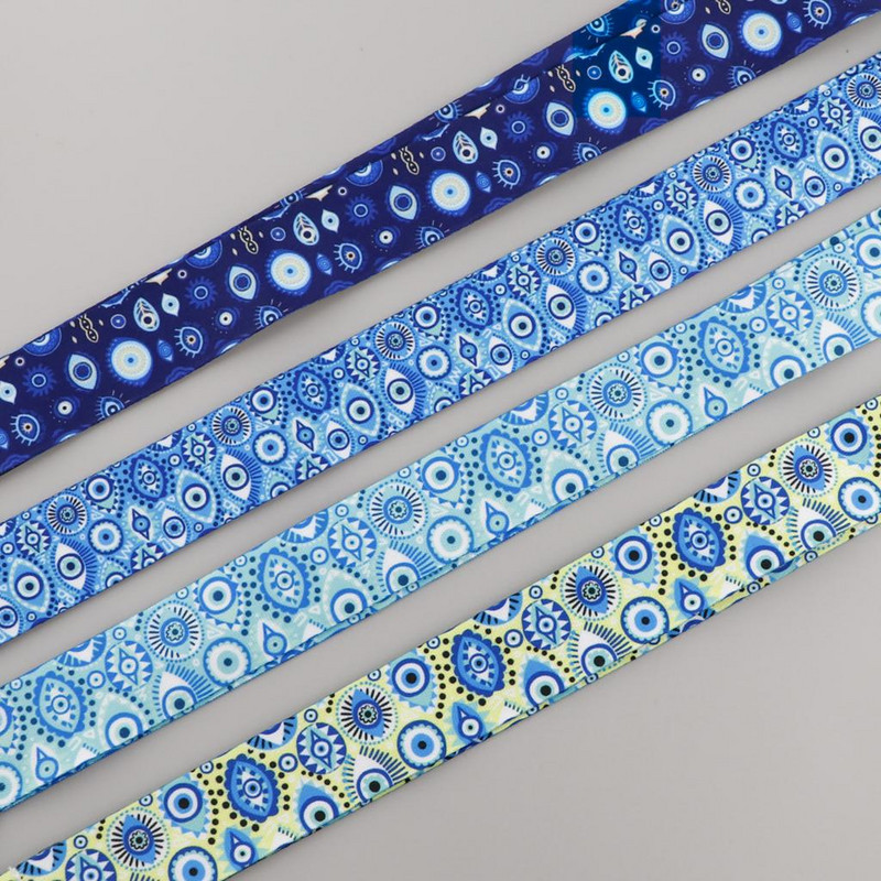 Ransitute R2945 турски Evil Eye ремък за ключове ID Card Gym Phone презрамки USB държач за значка Направи си сам Hang Rope Lariat ремък подаръци