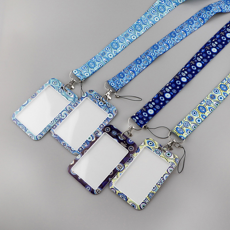 Ransitute R2945 турски Evil Eye ремък за ключове ID Card Gym Phone презрамки USB държач за значка Направи си сам Hang Rope Lariat ремък подаръци