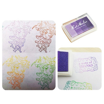 DIY Stamp Finger Craft Ink Pad Πολύχρωμο Stamp Ink Pad for Card Making Pad
