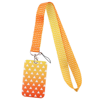 ER1740 Demon Slayer Цветни любовни въжета ID Badge Притежател Bus Pass Калъф Cover Slip Банка Притежател на кредитна карта Каишка Картодържател