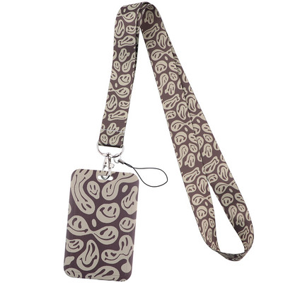 ER1740 Demon Slayer Цветни любовни въжета ID Badge Притежател Bus Pass Калъф Cover Slip Банка Притежател на кредитна карта Каишка Картодържател