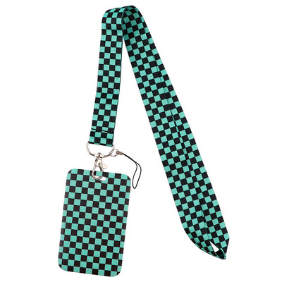 ER1740 Demon Slayer Цветни любовни въжета ID Badge Притежател Bus Pass Калъф Cover Slip Банка Притежател на кредитна карта Каишка Картодържател