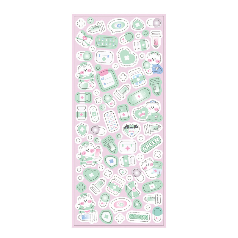 MOHAMM 12 листа с блясък на сладка котка анимационни стикери за фотокарти Колаж Направи си сам занаятчийски проекти Журнал Декорация на страници