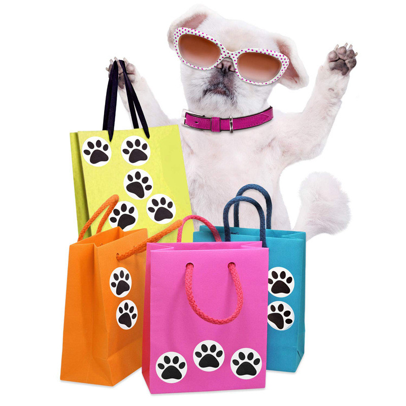 50-500 komada crnih naljepnica s otiskom šape, pas, mačka, medvjed, naljepnice s šapama, naljepnice za prijenosno računalo, nagradna naljepnica, pribor za učitelja za učenika