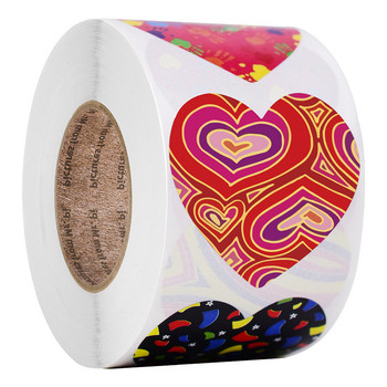 100-500 τμχ Αυτοκόλλητα σε σχήμα καρδιάς Ετικέτες σφραγίδας Αυτοκόλλητα Scrapbooking Δώρο για πακέτα και διακόσμηση γάμου Αυτοκόλλητο επιστολόχαρτου