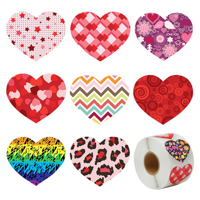 100-500 db szív alakú matricák pecsét címkék matricák scrapbooking ajándék csomaghoz és esküvői dekorációhoz írószer matrica