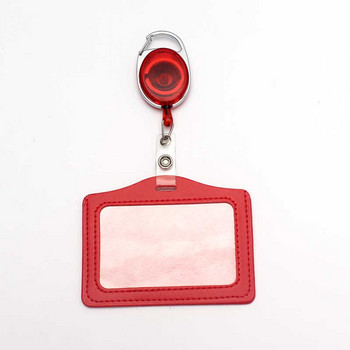 8 Colors Retractable Pull Badge Roel ABS Plastic Character Scalable Student Nurse Exhibition PU Business Card Badge holder