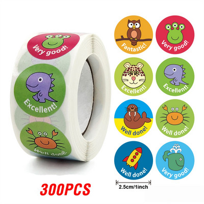 100-500db Aranyos matrica gyerekeknek állatoknak Arc jutalom matrica osztálytermi tanári kellékekhez Motivációs scrapbooking