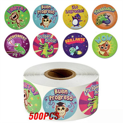 100-500db Aranyos matrica gyerekeknek állatoknak Arc jutalom matrica osztálytermi tanári kellékekhez Motivációs scrapbooking