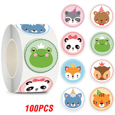 100-500db Aranyos matrica gyerekeknek állatoknak Arc jutalom matrica osztálytermi tanári kellékekhez Motivációs scrapbooking