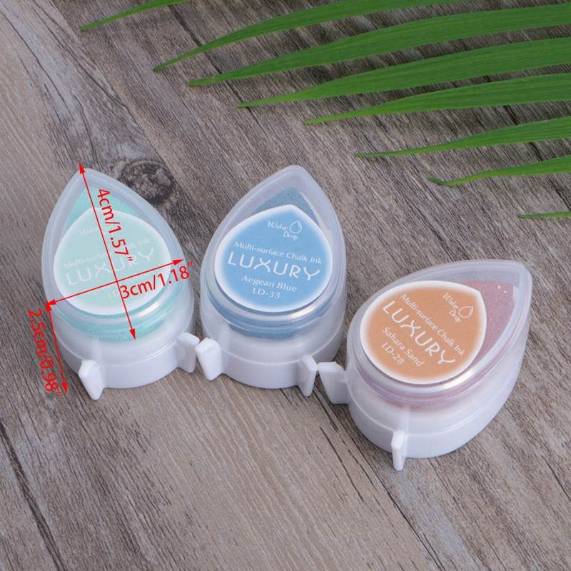 „Craft Ink Pad Mini“ vandens lašelių rašalo padėklas Antspaudų rašalo padėklas, saugus, netoksiškas mažiems vaikams Pirštų atspaudų kortelės žymėjimas audinio dažymas Y3NC