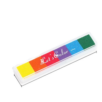 Училищен офис Направи си сам Занаяти Scrapbooking Rainbow Ink Pad Градиентна цветна мастилена подложка Печат Мастилна подложка за отпечатък на новородено