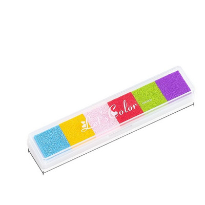 Iskolai iroda barkács kézműves Scrapbooking Rainbow tintapárna színátmenet színes tintapárna bélyegző olaj alapú újszülött lábnyom tintapad