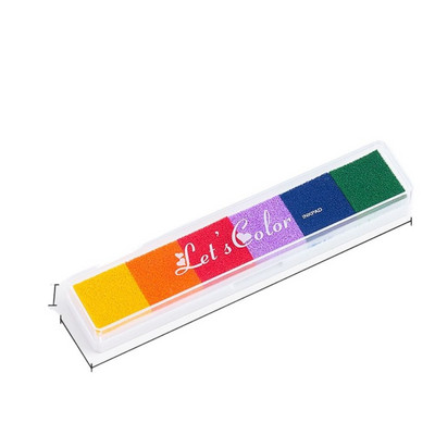 Iskolai iroda barkács kézműves Scrapbooking Rainbow tintapárna színátmenet színes tintapárna bélyegző olaj alapú újszülött lábnyom tintapad