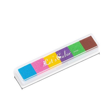 Iskolai iroda barkács kézműves Scrapbooking Rainbow tintapárna színátmenet színes tintapárna bélyegző olaj alapú újszülött lábnyom tintapad