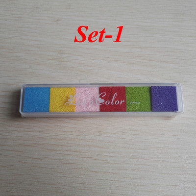 Tintapad Tintabélyegző párna Színes rajzfilm kézműves olaj alapú barkács gumibélyegzők szövethez fa papír ujjlenyomat Scrapbooking
