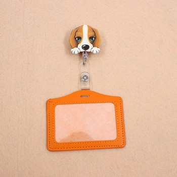 1 τεμ. Νέα θήκη για κάρτα PU Dogs Dogs Τράπεζα Κάτοχοι πιστωτικών καρτών Κάρτα ταυτότητας κατόχων ταυτότητας λεωφορείου με καρτούν με αναδιπλούμενο καρούλι