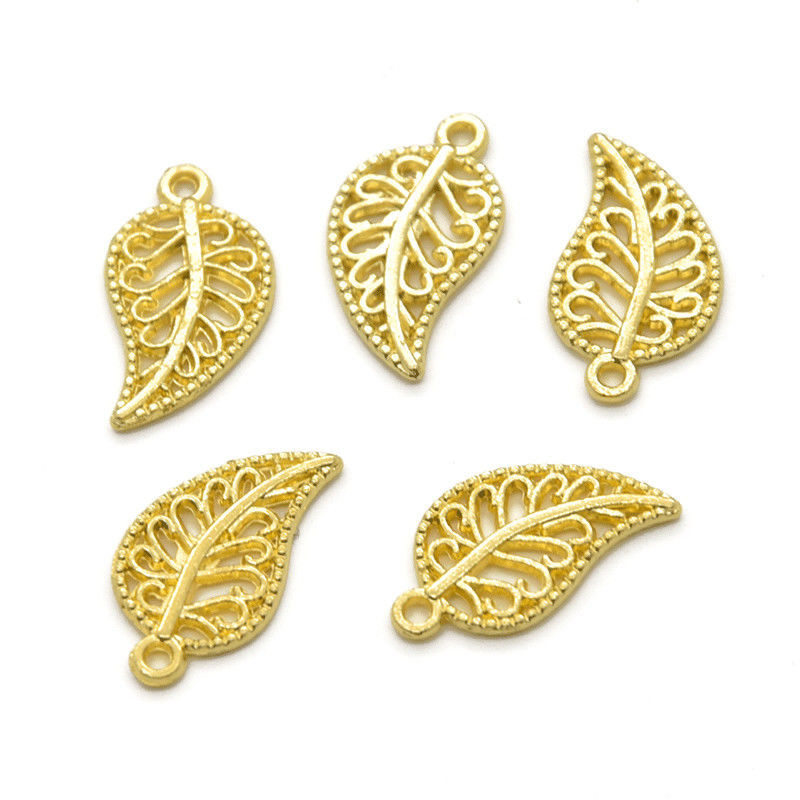 Модни мини ръчно изработени DIY орнаменти от сплав Аксесоари за книги от розово злато, кухи листа, отметка, корейска канцеларска книга, марка