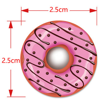 100-500 τμχ Αυτοκόλλητα ντόνατ 8 σχέδια Νόστιμο επιδόρπιο που μοιάζει με χειροποίητο ντόνατς αυτοκόλλητα ετικετών για ψήσιμο ψωμιού κέικ
