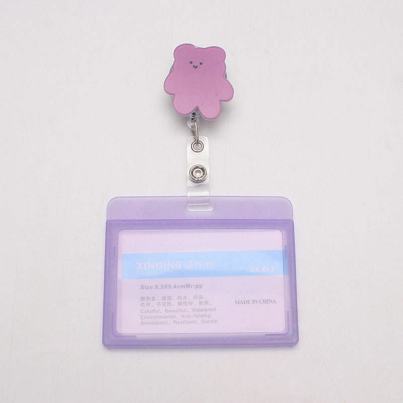 Сладък бонбонен цвят Beras, прибираща се макара за значки, акрилна студентска медицинска сестра Exihibiton ID, държач за значка с име, Офис консумативи