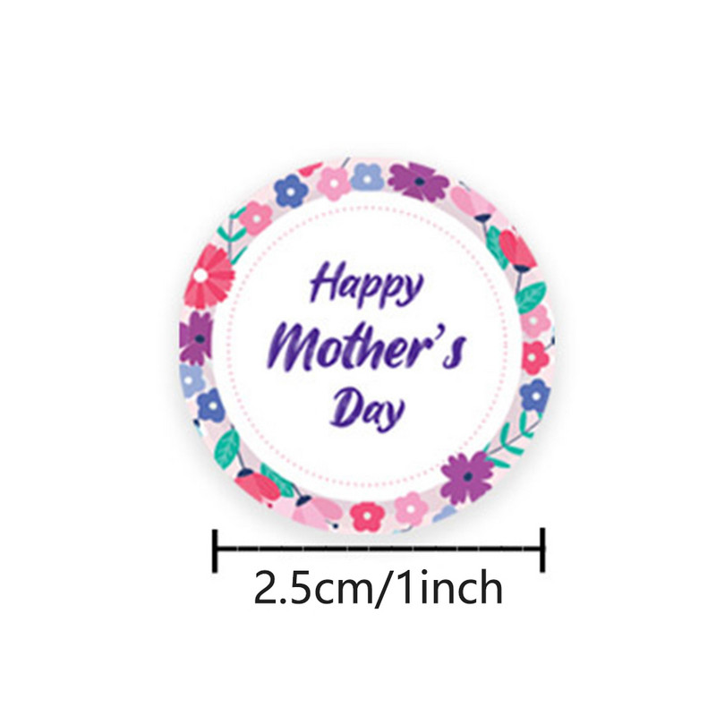 100-500 komada novog okruglog oblika 100 komada sretan majčin dan naljepnica s darovima naljepnica naljepnica kraft sretan rođendan s naljepnicama s darovima