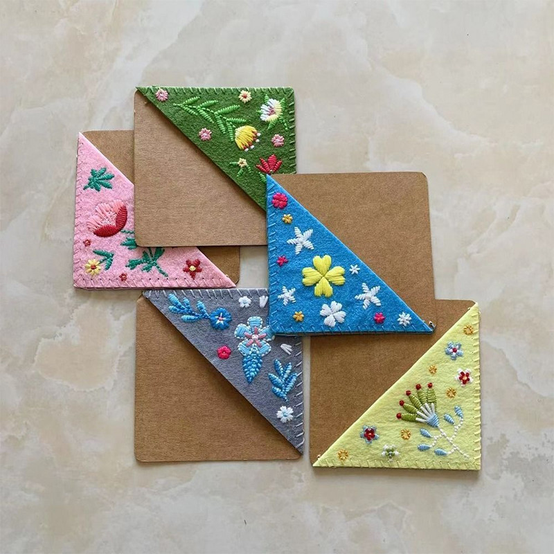 Gėlės Siuvinėjimas Žymės Knygų kampelis Apsauga draugams Elegantiškas veltinis Gėlių kampelis Popieriaus segtukas Kanceliarinės prekės Dovana studentams
