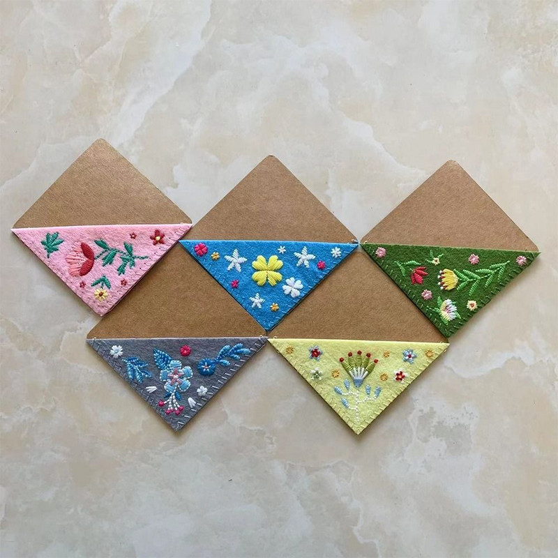 Gėlės Siuvinėjimas Žymės Knygų kampelis Apsauga draugams Elegantiškas veltinis Gėlių kampelis Popieriaus segtukas Kanceliarinės prekės Dovana studentams